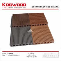 Sàn Gỗ Ngoài Trời Koswood K140T25 lỗ tròn