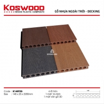 Sàn Gỗ Ngoài Trời Koswood K140T25 lỗ tròn