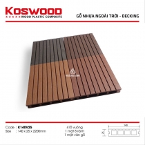 Sàn Gỗ Ngoài Trời Koswood K140T25 lỗ vuông