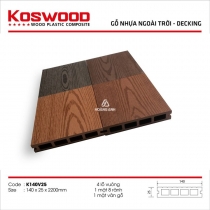 Sàn Gỗ Ngoài Trời Koswood K140T25 lỗ vuông