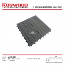 Vỉ Gỗ Nhựa Ngoài Trời Koswood Dark Grey